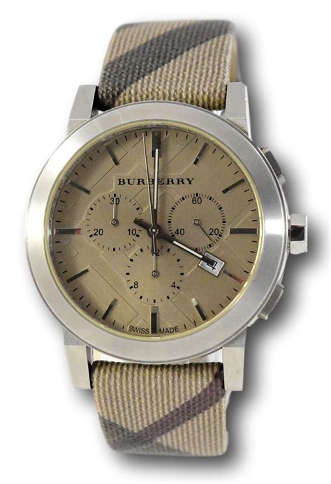 burberry plaid watch strap|Burberry watch men's leather strap.